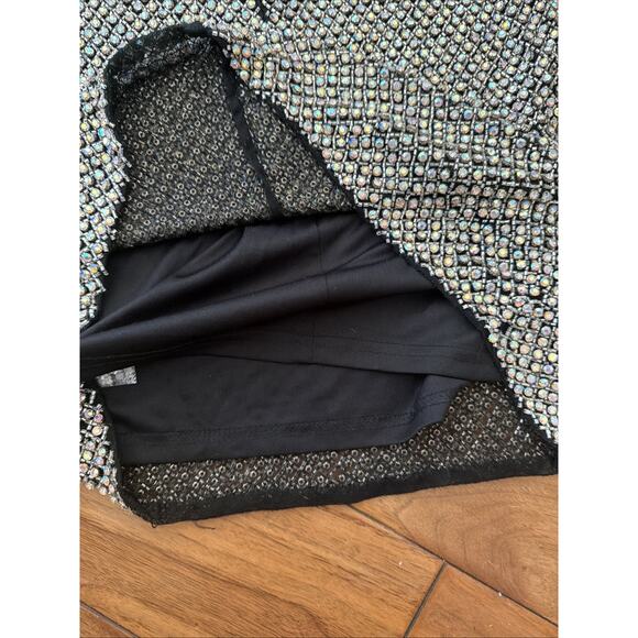 Nasty Gal Nessa Barrett 6 Premium Glass Stone Encrusted Strappy Mini Slip Dress - Picture 12 of 12